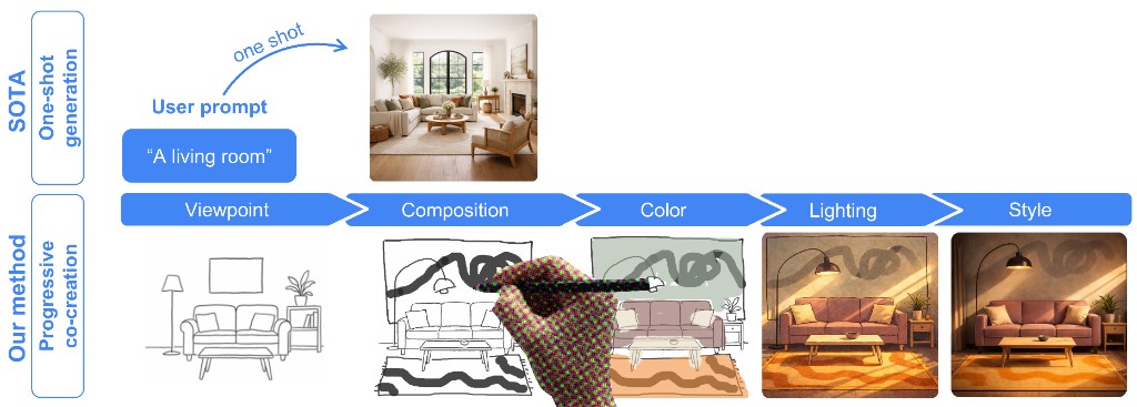 Creo progressive co-creative ideation pipeline